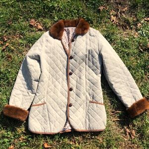 Mink-Trim Coat